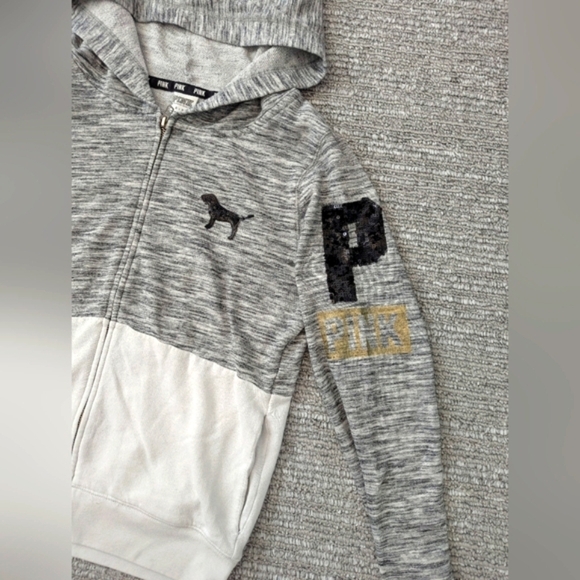 PINK Victoria's Secret's Women's (Size Small) Bling Zip-Up Hoodie - Picture 4 of 12